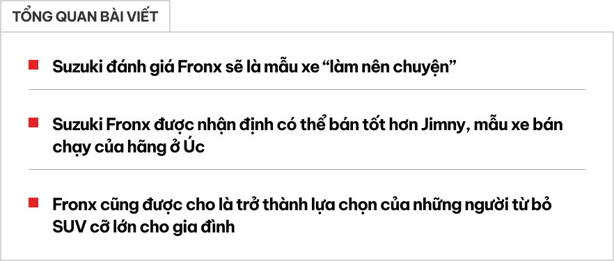 Suzuki Fronx mẫu SUV cỡ nhỏ