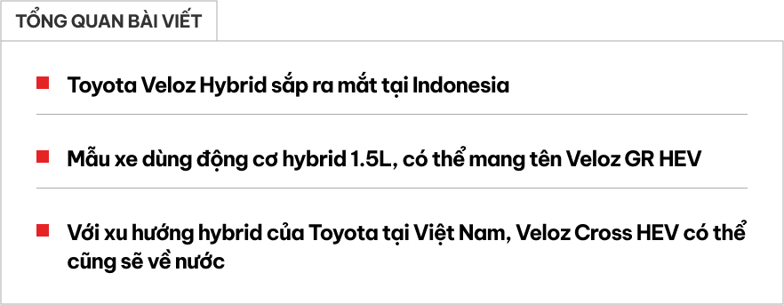 Toyota Veloz Cross hybrid chuẩn bị ra mắt
