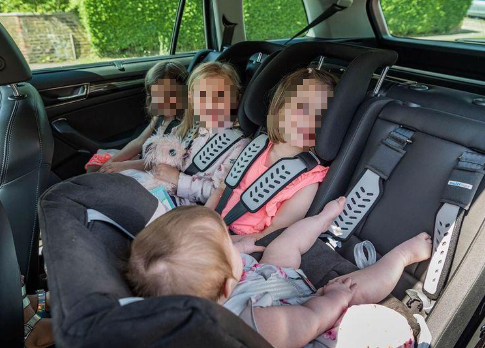 Minh họa các loại thiết bị an toàn cho trẻ trên ô tô