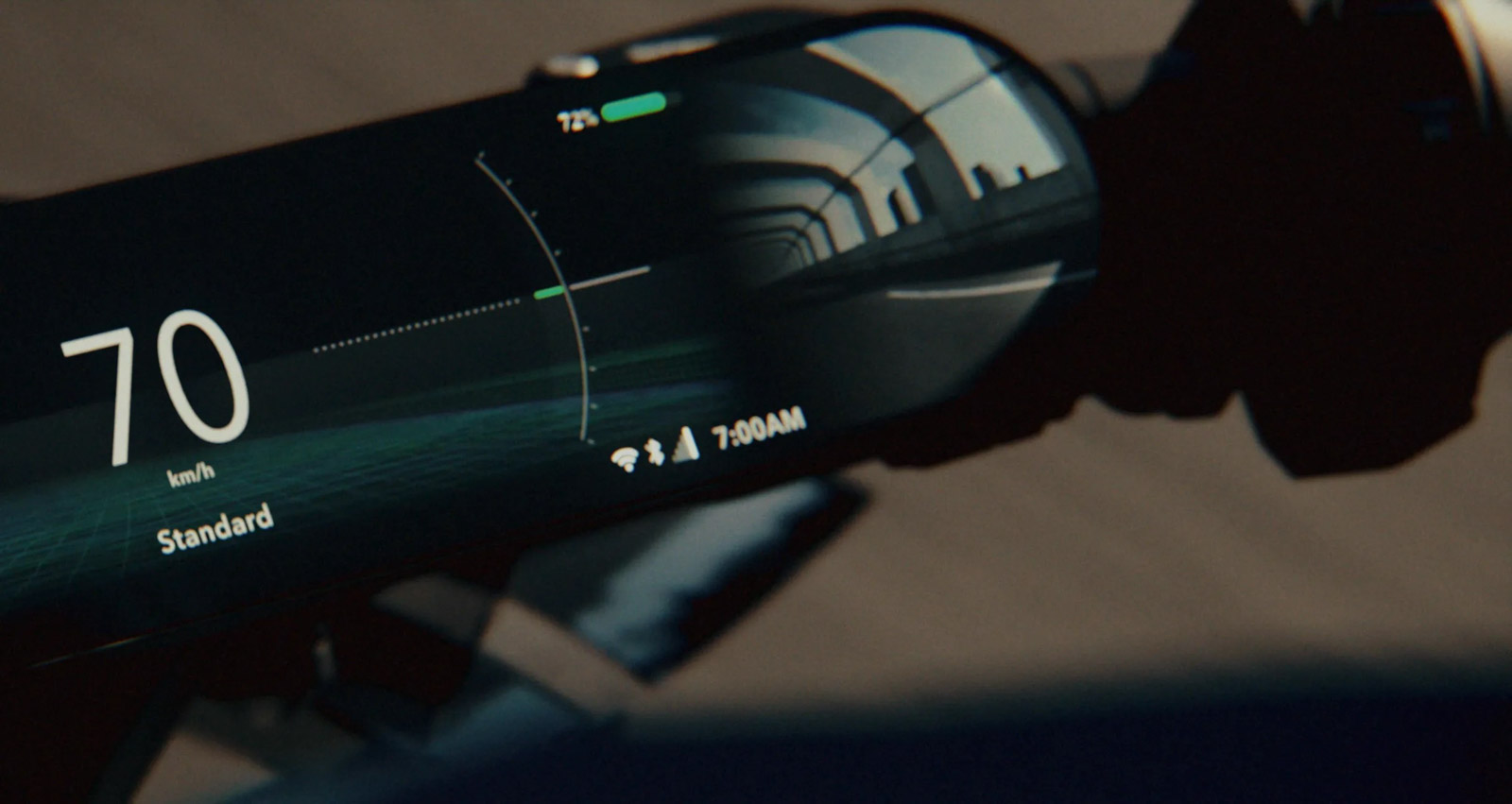 Bảng điều khiển toàn cảnh và màn hình gương chiếu hậu điện tử Giao diện người-máy hiện đại trên Honda EV Outlier